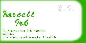 marcell irk business card